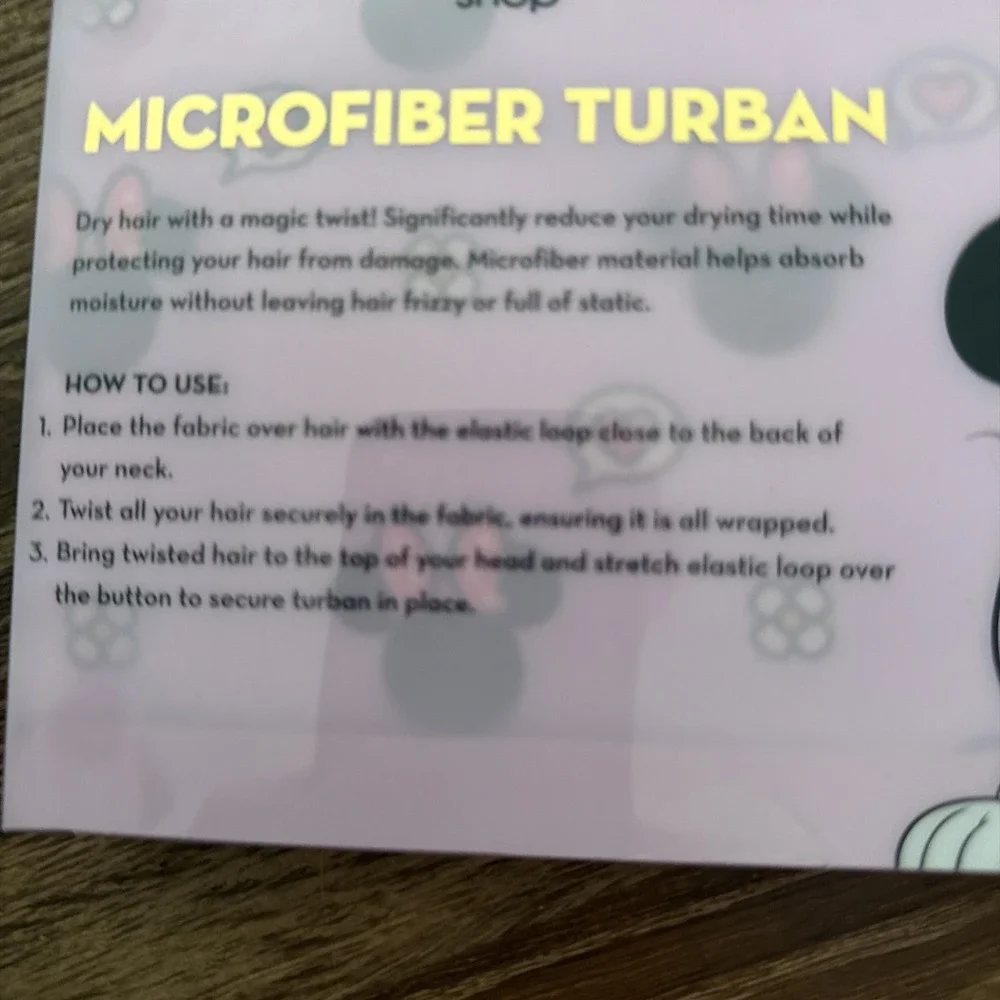 THE CREME SHOP Disney Minnie Mouse Microfiber Turban Purple Cruelty-Free Vegan